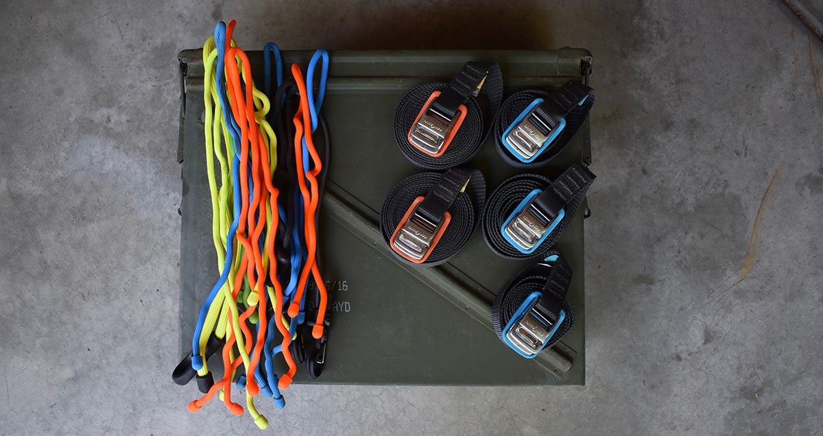 CamJam Straps and Gear Ties For Raft Packing