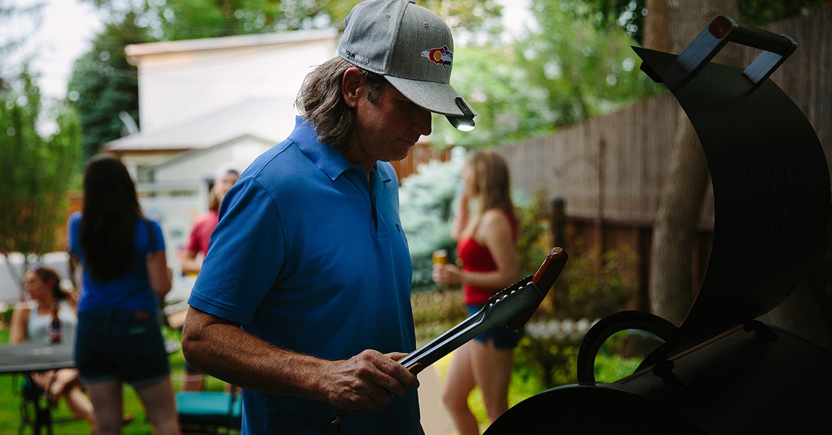 At the grill with the Radiant 170 Rechargeable Headlamp 